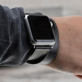Apple Watch-bandje van echt leer in Double Tour-stijl - DT