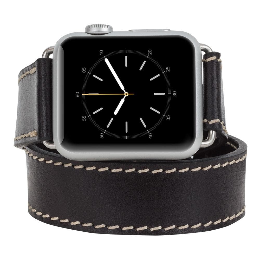 Apple Watch-bandje van echt leer in Double Tour-stijl - DT