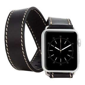 Apple Watch-bandje van echt leer in Double Tour-stijl - DT