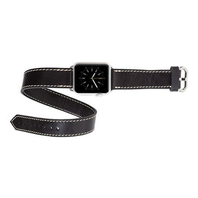 Apple Watch-bandje van echt leer in Double Tour-stijl - DT