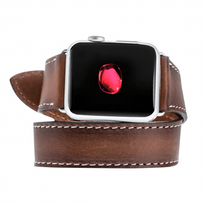 Apple Watch-bandje van echt leer in Double Tour-stijl - DT
