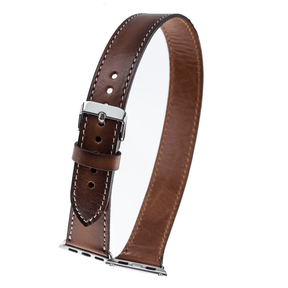 Apple Watch-bandje van echt leer in Double Tour-stijl - DT