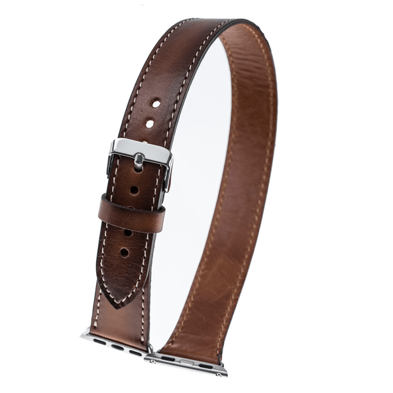 Apple Watch-bandje van echt leer in Double Tour-stijl - DT