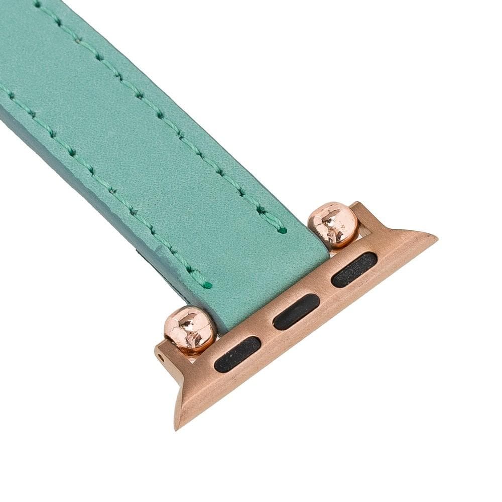Seamy Ferro Style Apple Watch-band van echt leer