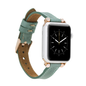 Seamy Ferro Style Apple Watch-band van echt leer