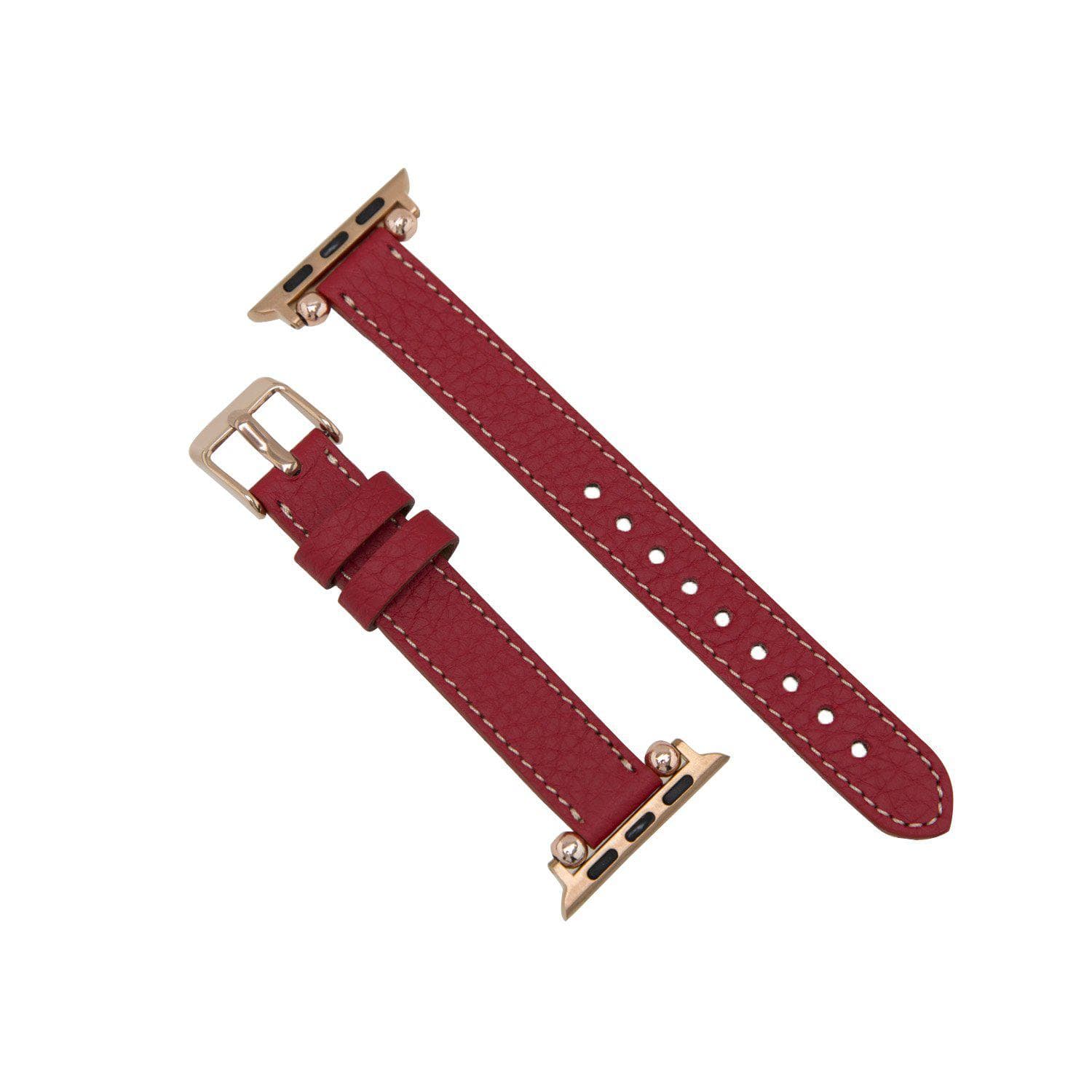 Seamy Ferro Style Apple Watch-band van echt leer