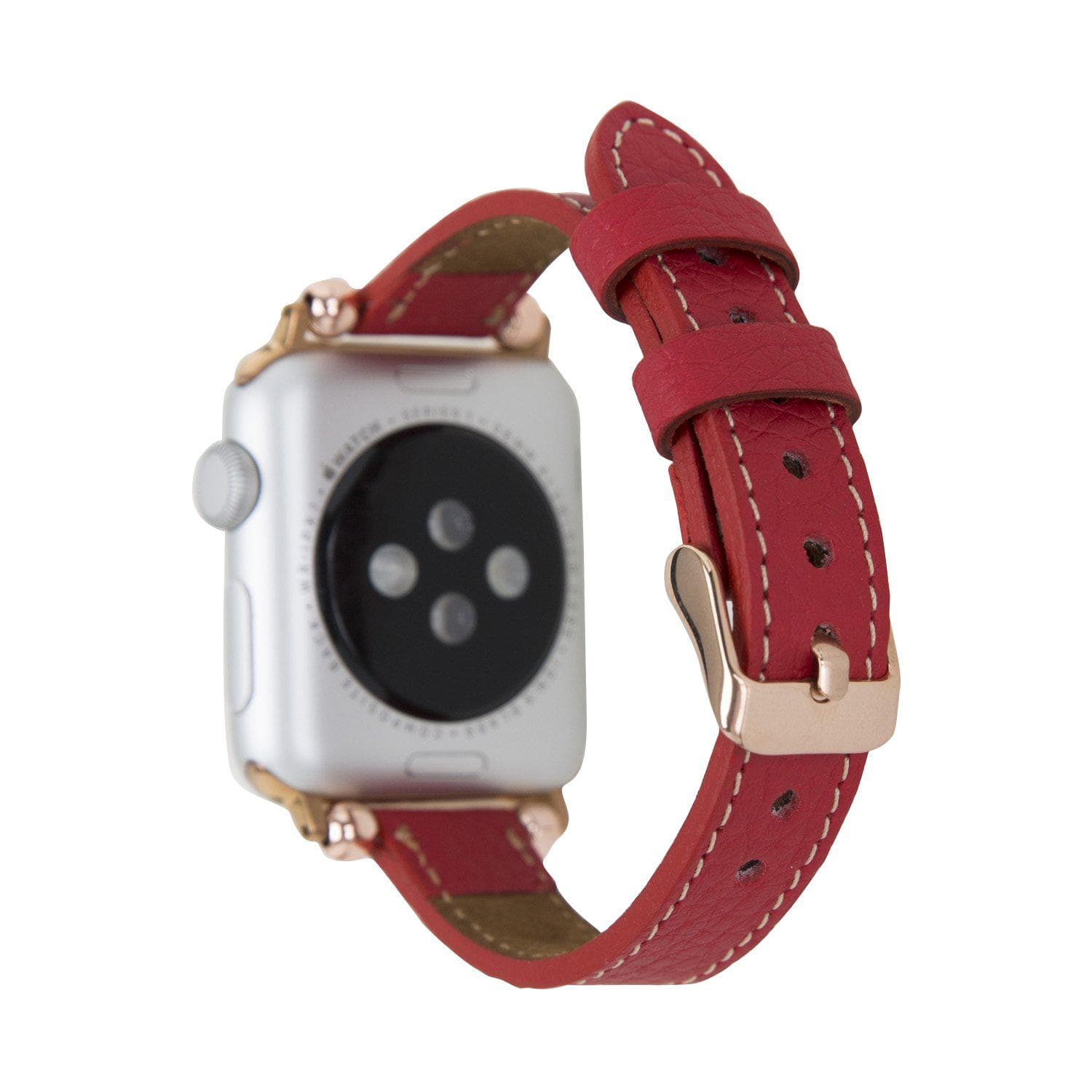 Seamy Ferro Style Apple Watch-band van echt leer