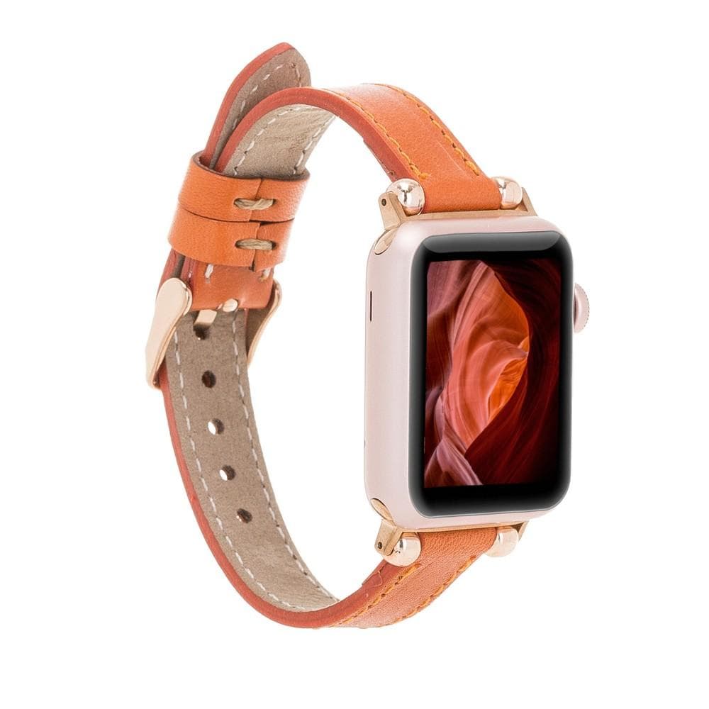 Seamy Ferro Style Apple Watch-band van echt leer