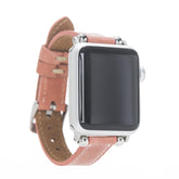 Seamy Ferro Style Apple Watch-band van echt leer