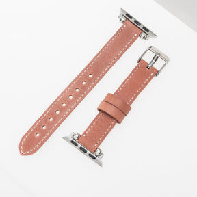 Seamy Ferro Style Apple Watch-band van echt leer