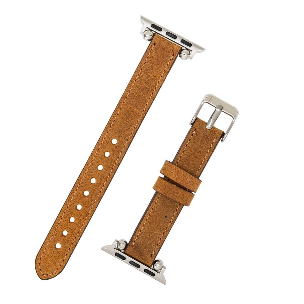 Seamy Ferro Style Apple Watch-band van echt leer