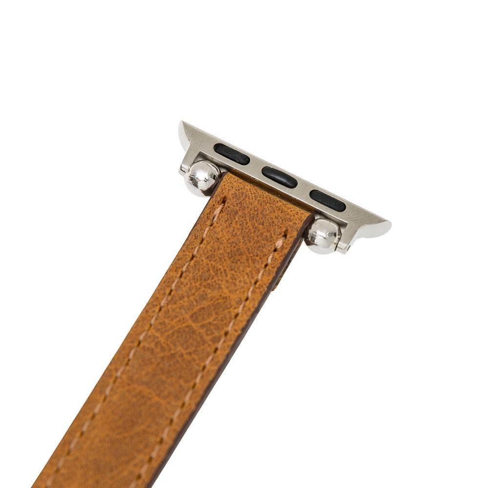 Seamy Ferro Style Apple Watch-band van echt leer