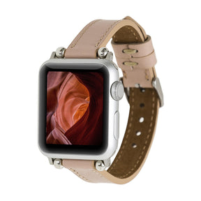 Seamy Ferro Style Apple Watch-band van echt leer