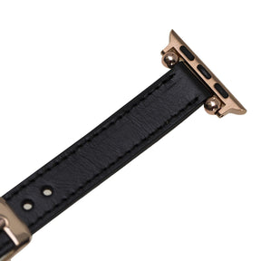 Seamy Ferro Style Apple Watch-band van echt leer