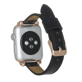 Seamy Ferro Style Apple Watch-band van echt leer
