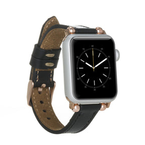 Seamy Ferro Style Apple Watch-band van echt leer