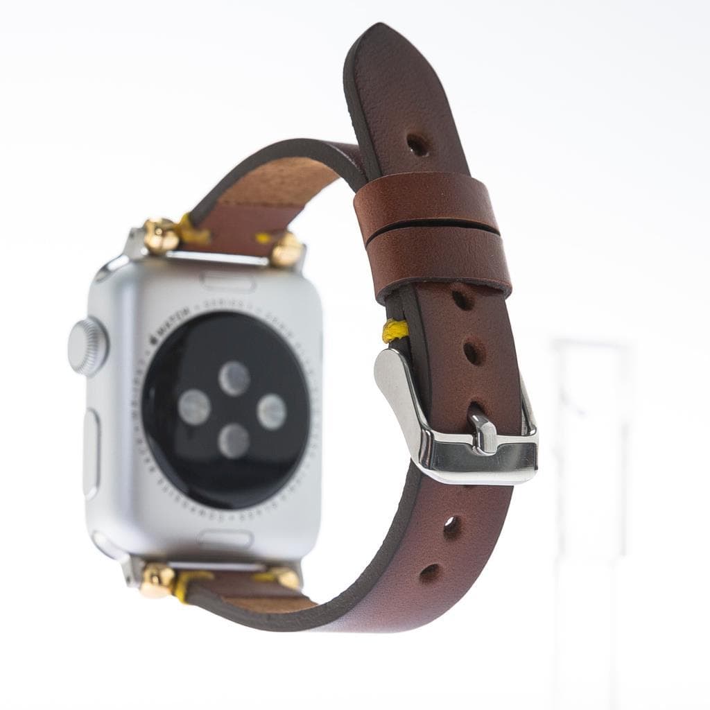 Seamy Ferro Style Apple Watch-band van echt leer