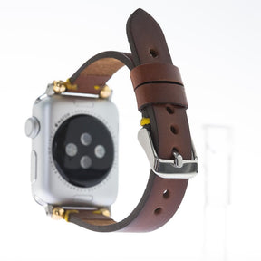 Seamy Ferro Style Apple Watch-band van echt leer