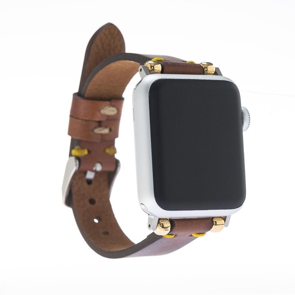 Seamy Ferro Style Apple Watch-band van echt leer