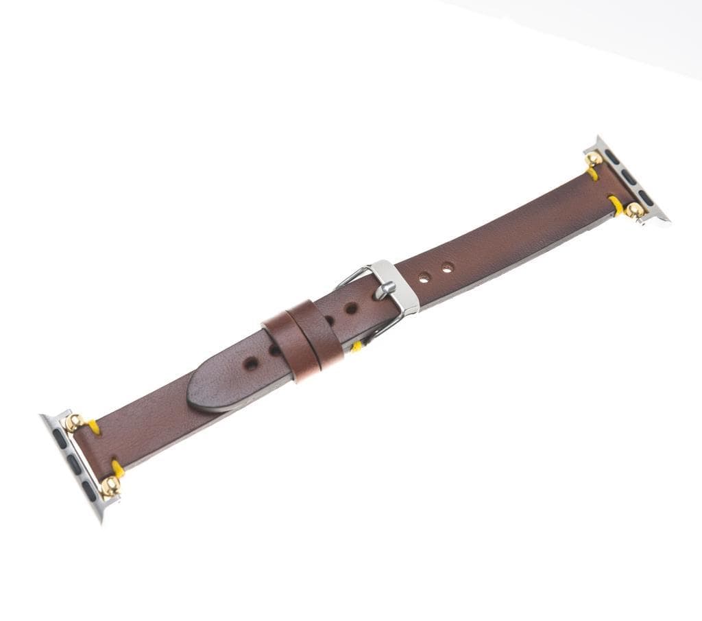 Seamy Ferro Style Apple Watch-band van echt leer