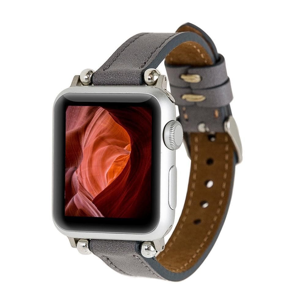 Seamy Ferro Style Apple Watch-band van echt leer
