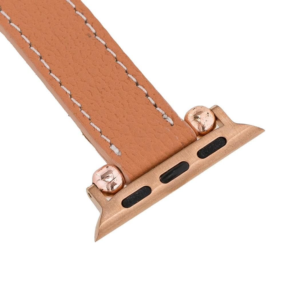 Seamy Ferro Style Apple Watch-band van echt leer