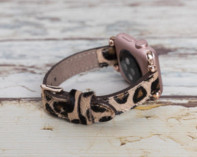 Seamy Ferro Style Apple Watch-band van echt leer