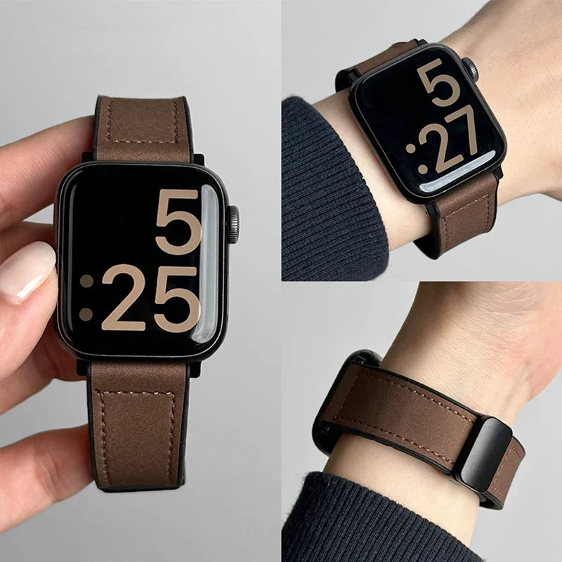 Leren Horlogebandje Voor Smartwatch Verstelbaar