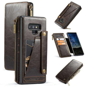 Leren-look hoesje voor een Note 9 met handig pasvak