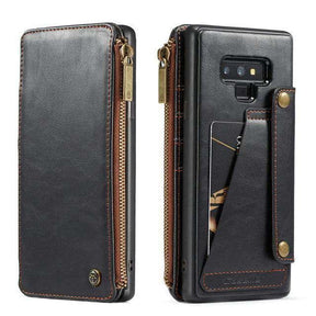 Leren-Look Hoesje Voor Galaxy Note 9 Met Pasvak