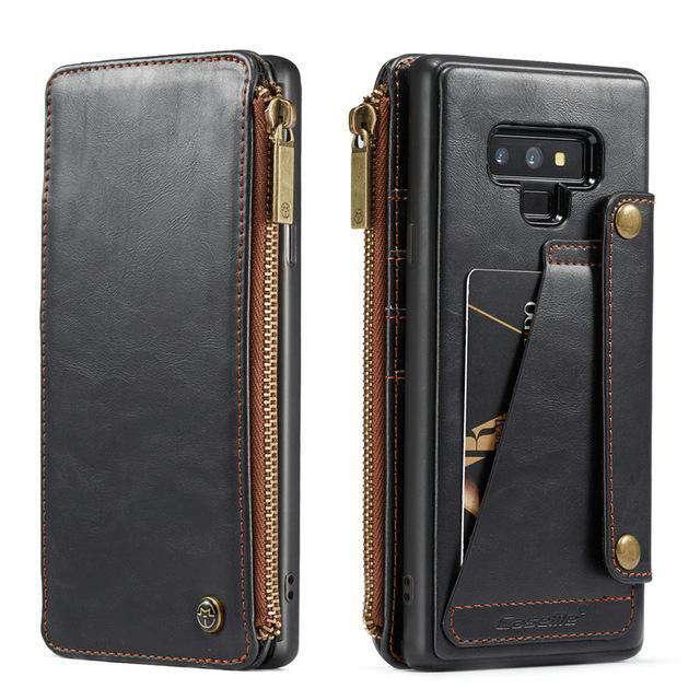 Leren-Look Hoesje Voor Galaxy Note 9 Met Pasvak