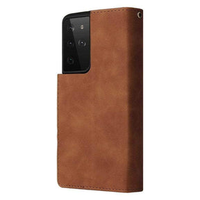 Slank telefoonhoesje met rits voor de Samsung Galaxy S21