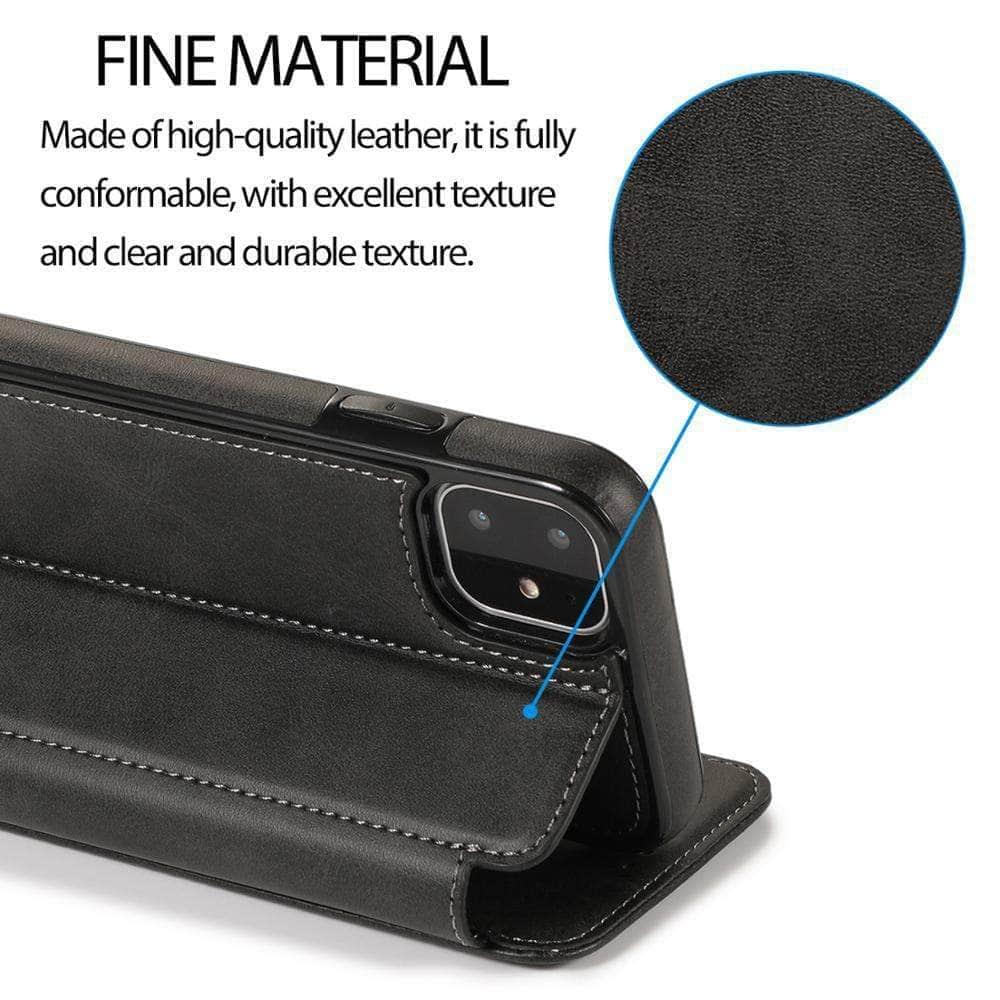Detailweergave van de kaarthouder in het iPhone-hoesje