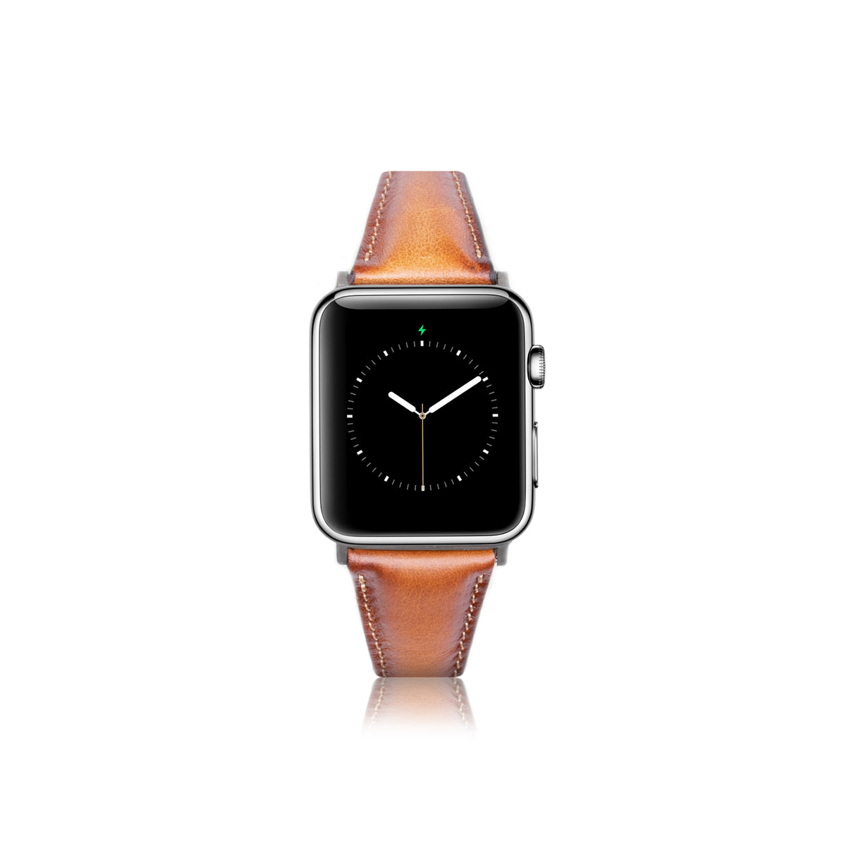 Leren Bandje Apple Watch S - Cognac Bruin - Oblac