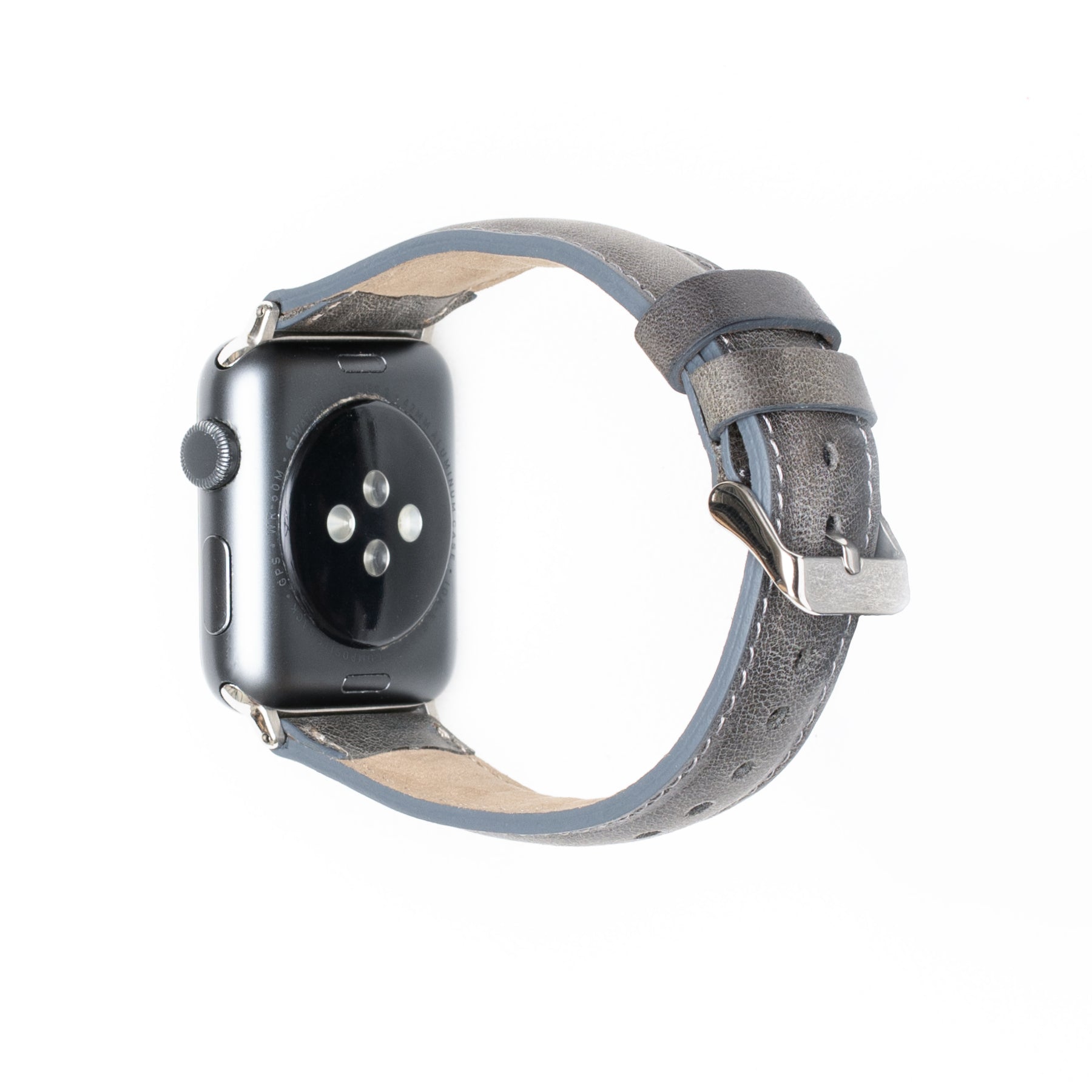 Leren Apple Watch Bandje - Rustiek Grijs - Oblac