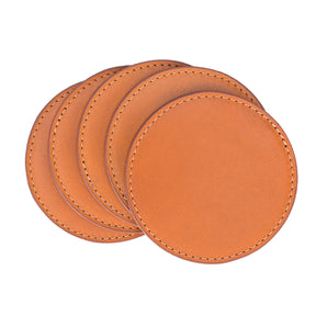 Leren Onderzetters - Set van 6 stuks