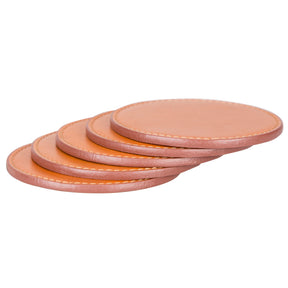 Leren Onderzetters - Set van 6 stuks